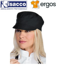 Isacco CAPPELLO SAM Nero Chef Cucina Cuoco Regolabile Pasticceria Gelateria
