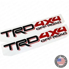 2x 3D TRD 4x4 Off Road Sport Back Pickup Bed Truck Logo Sticker Decal Decoration