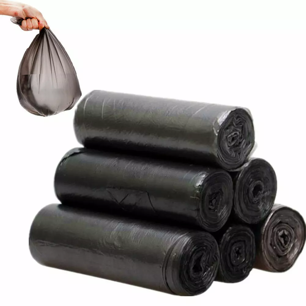 100pcs Small Trash Bags Black Trash Can Liners Disposable Plastic Garbage  Bag