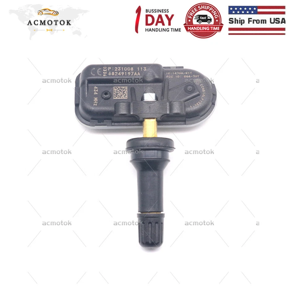 (4) For 2014-17 Dodge Ram 1500 2500 3500 Tire Pressure Sensor TPMS # 68249197AA - Image 4 of 4