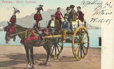 PALERMO - Carro siciliano - inizio novecento - viaggiata    -- pii38