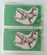 BL REPUBLIQUE CENTRAFRICAINE 1972 20th OLYMPIC GAMES 100F PAIR USED