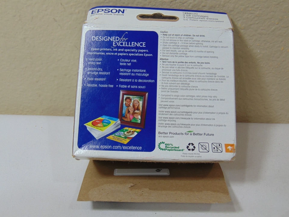 Epson 252 Standard Capacity Ink Cartridge Cyan Magenta Yellow EXP 2020 - Image 3 of 4