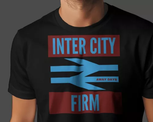INTER CITY FIRM ICF Away Days T-Shirt | West Newham Claret Blue Hooligans