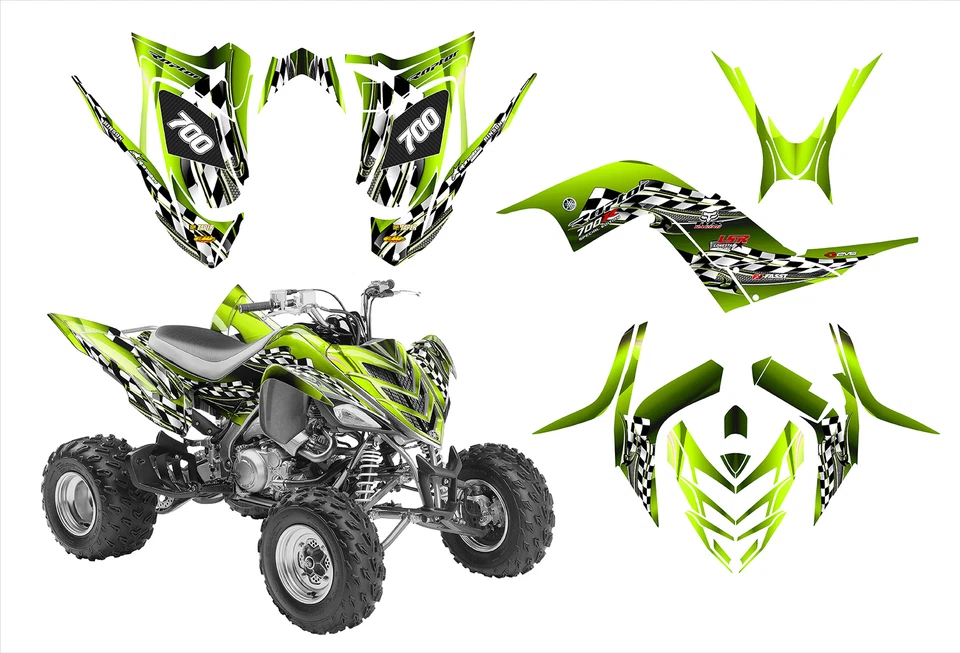 2006-2012 Raptor 700R custom graphic decal kit 24 mil air-release vinyl #2500 - Image 4 of 4