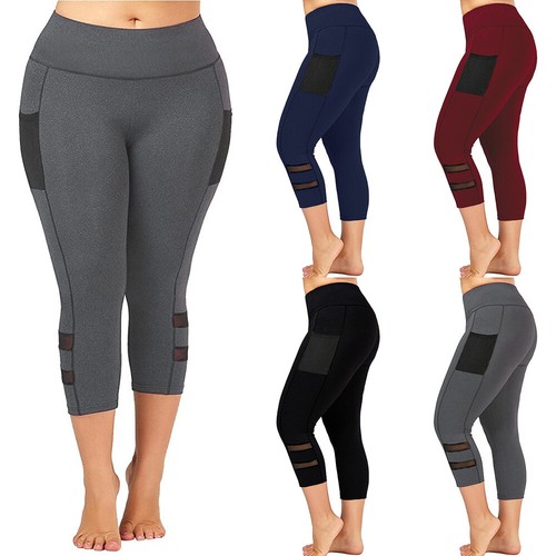Plus Size Womens Solid High Waist 