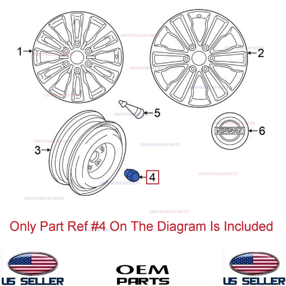Juego de 5 tuercas de rueda ⭐OEM⭐ Nissan Infiniti *Ver compatibilidad 40224JK00A Foto 3 de 3