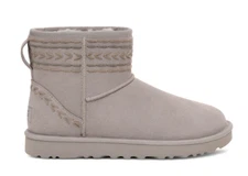 UGG CLASSIC MINI RITZA $190 Women's Boots AUTHENTIC NEW Shoes 1170710 Gray