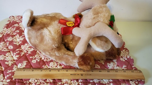 VINTAGE 80s TRUDY REINDEER Stroh's Beer Pin PLUSH Advertising ORIGINAL TAG RARE! - Picture 4 of 9
