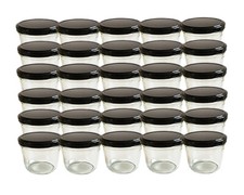 30 x Sturzgläser 230 ml Marmeladenglas Einmachglas Schwarz Einweckgläser 