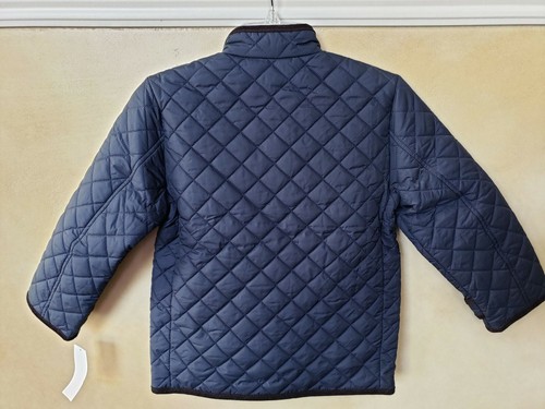 NWT POLO Ralph Lauren boy quilted jacket coat sz 7 navy blue - Picture 2 of 2