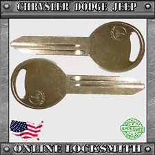 2 New Uncut Ignition Keys For Chrysler, Dodge, Jeep, Car & Truck Y159 Y157