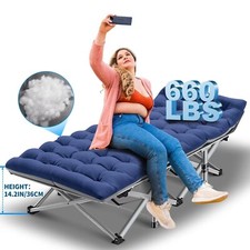 NAIZEA Camping Cot for Adults Most Comfortable with Pad and Pillow Carry Bag Bed