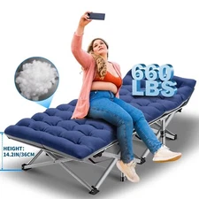 NAIZEA Camping Cot for Adults Most Comfortable with Pad and Pillow Carry Bag Bed