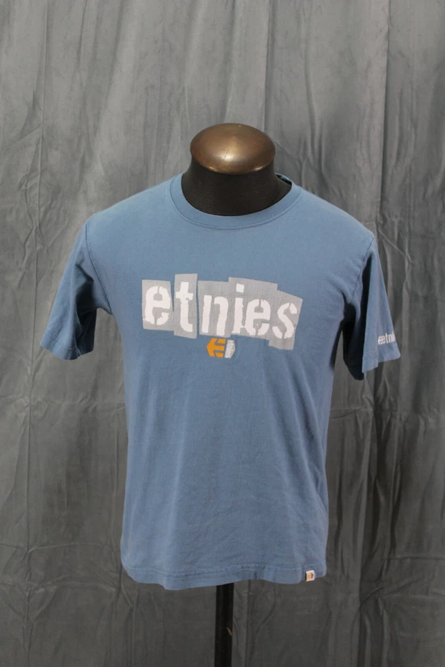 Camisa de Skateboard Vintage - Zapatos Etnies Gráfico en Bloque - Para Hombre Mediana Foto 3 de 4