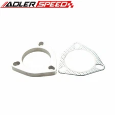 US SHIP 2.25" 2 1/4" inch 3-Bolt Exhaust Flange With Exhaust Gasket Kit