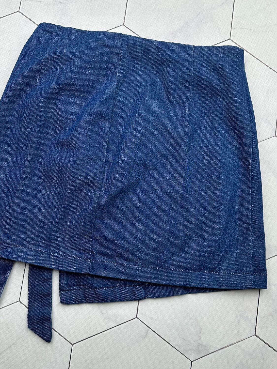Miss Sixty Asymmetry Vintage Denim Skirt With Bel… - image 10