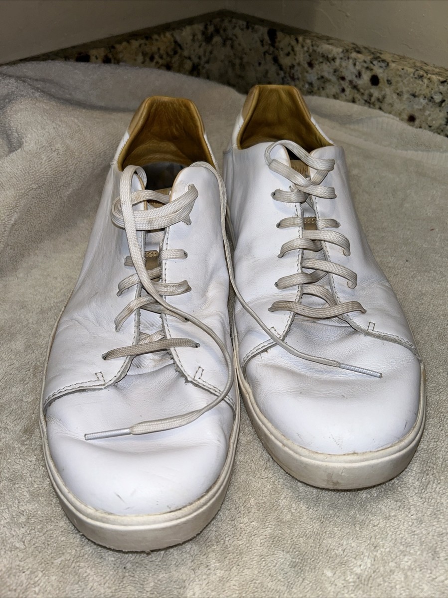 Men’s Olukai Lae’ahi Li ‘Ili Waterproof Leather Sneakers White 10 GUC (MRuB)