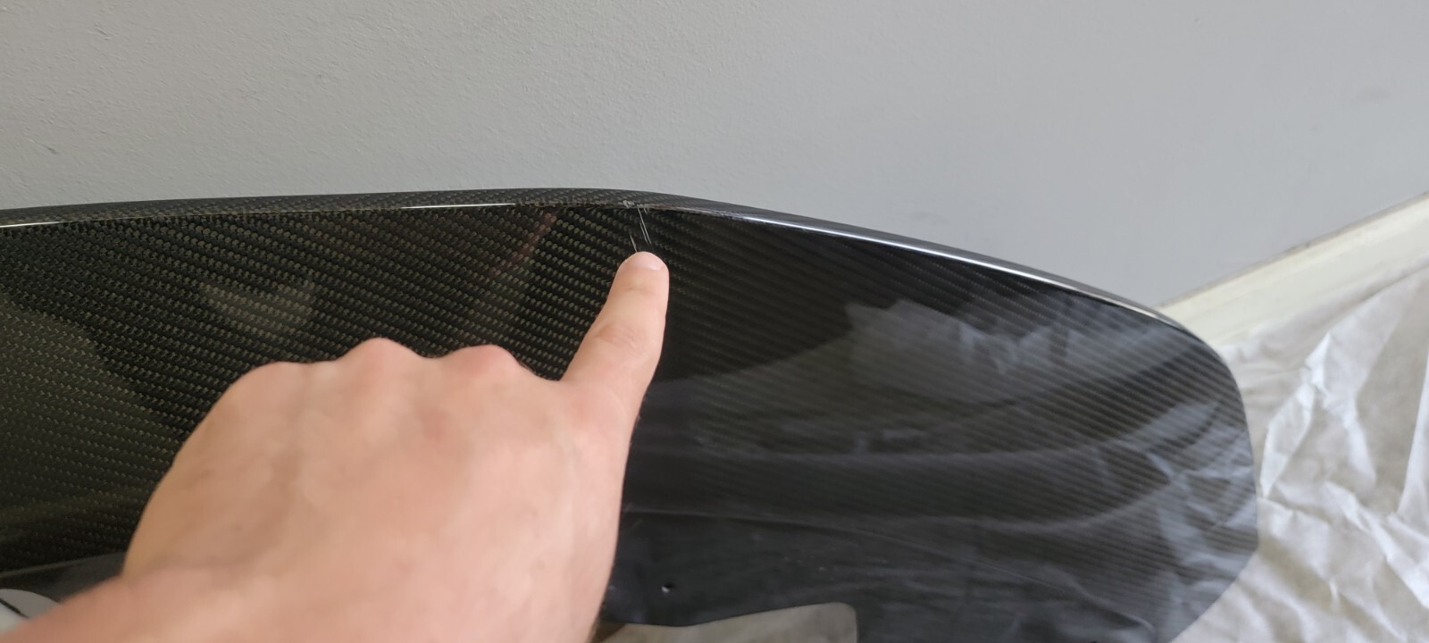 ASTON MARTIN VANTAGE CARBON FIBER FRONT BUMPER SPLITTER LIP OEM PY6317626B