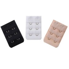 3 x Bra Extender, 2 Hook, Ladies bra Extension Strap Underwear Strapless