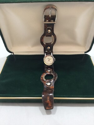 Schiaparelli VTG Women’s Watch W/Faux Tortoiseshell Band Schiaparelli VTG Watch With Faux Tortoise Shell Band. ￼ | eBay main image 2