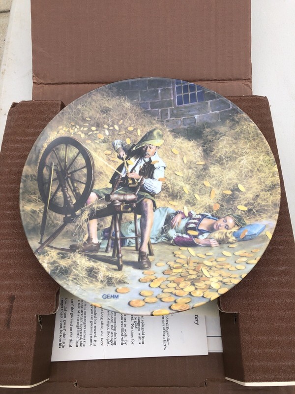 Vintage 1981 Rumpelstiltskin Plate COA Boxed Charles Gehm Grimm's Legend Tale