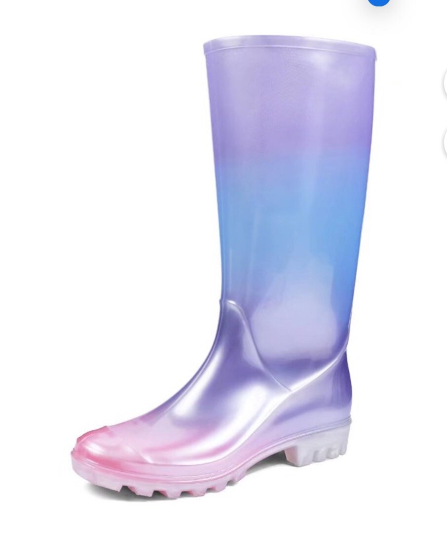 DKSUKO Women's Tall Rain Boots Waterproof Wellington US