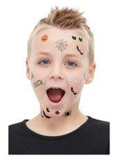 Trick or Treat Halloween Tattoos Childrens Face tattoos Adults Unisex Fancy Dres