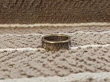 WISCONSIN State Proof  Washington Quarters 90 Silver coin ring 7  2004
