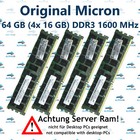 64 GB (4x 16 GB) RDIMM ECC DDR3-1600 Supermicro X9DRX+-F X9QR7-TF-JBOD RAM