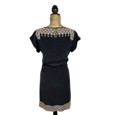 Madewell Embroidered 100% Silk Dress Black | eBay Madewell Embroidered 100% Silk Dress Black | eBay