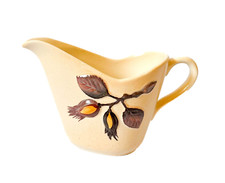 VINTAGE CARLTON WARE AUSTRALIAN DESIGN BROWN LEAF MILK JUG - VGC