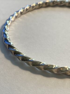 Sterling Silver Navajo Zuni Twisted Wire Rope Bangle Bracelet 24g
