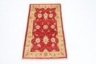2 x 3 ft Small Zeigler Red Rug Afghan Hand Knotted Rug Bathroom Rug Doormat Rug