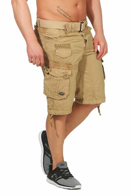 Geographical Norway Shorts PANORAMIQUE Herren Cargo Short kurz Mit Gürtel