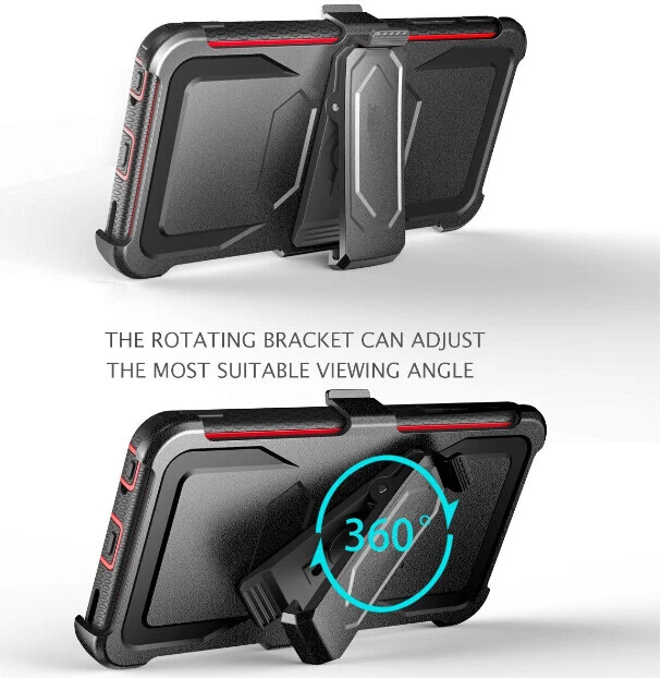 LG Stylo 5 4 3 2 Plus Clip Stand Holster Case Cover w/ BUILT-IN SCREEN PROTECTOR - Image 4 of 4