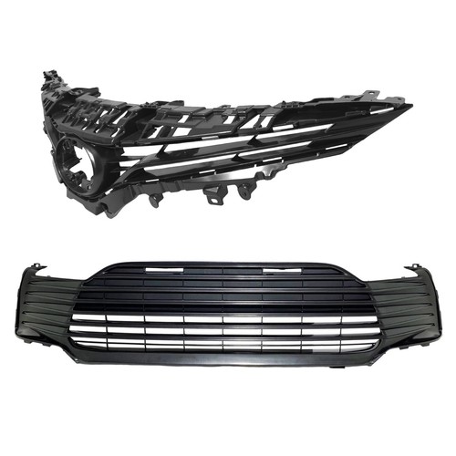 For 2021-2024 Toyota Camry LE XLE Front Bumper Upper Lower Grille Assembly Set - Picture 2 of 8