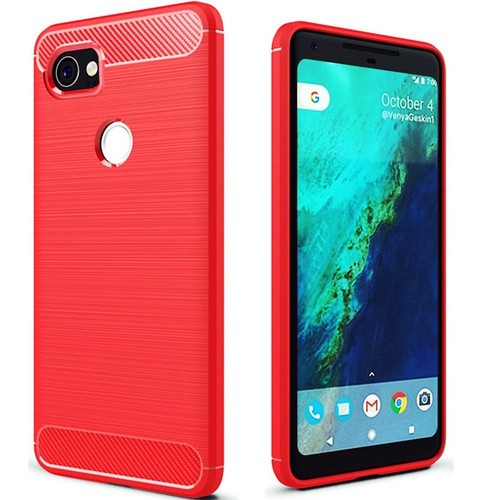 For Google Pixel 2 / XL Case - Carbon Fiber Protective Shockproof Soft TPU Cover - Picture 11 of 11