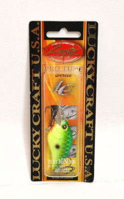 lucky craft flat mini mr bass crankbait 2 5/16oz chartreuse shad