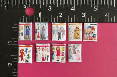 Dollhouse 1:12 Miniature Sewing Patterns