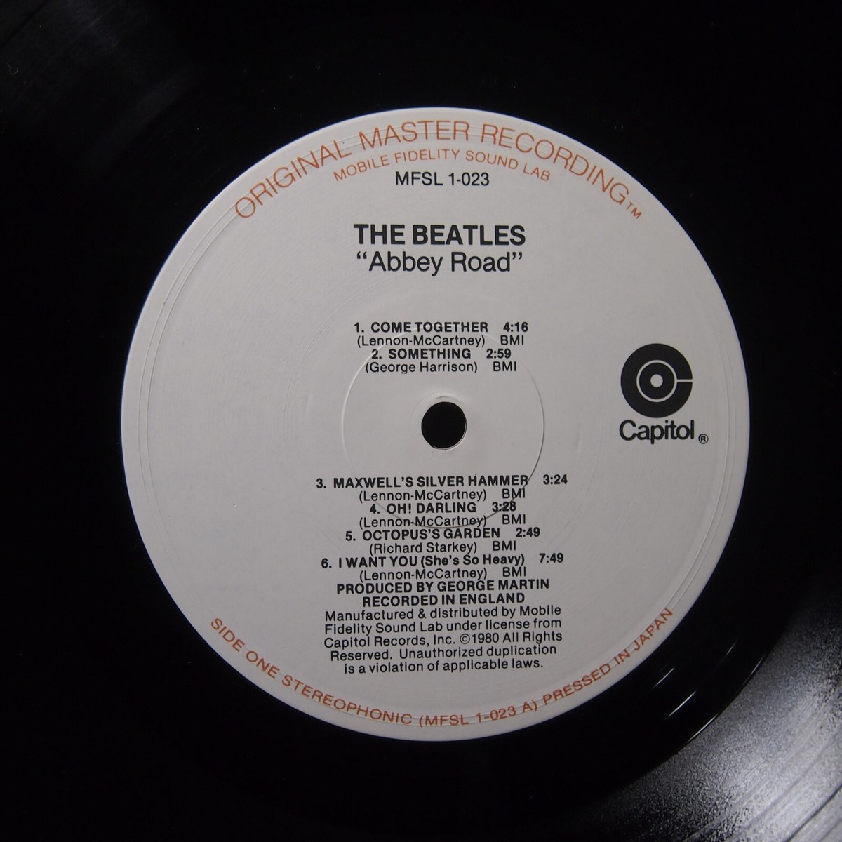 The Beatles Abbey Road ORIGINAL MASTER RECORDING MOBILE FIDELITY
