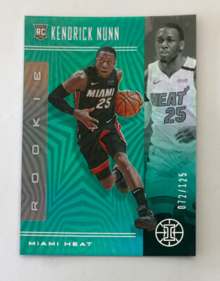 2019-20 Panini Illusions Basketball Kendrick Nunn Heat Teal 072/125 SP RC #176!