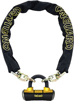 ONGUARD MASTIFF 8019L CHAIN WITH BOXER U-LOCK BLK/YEL 6 FT 45008019L - Picture 1 of 1