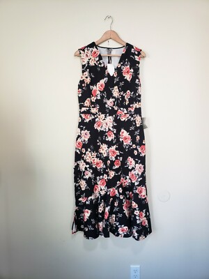 Chelsea28 Floral Print Midi Dress Size Medium | eBay