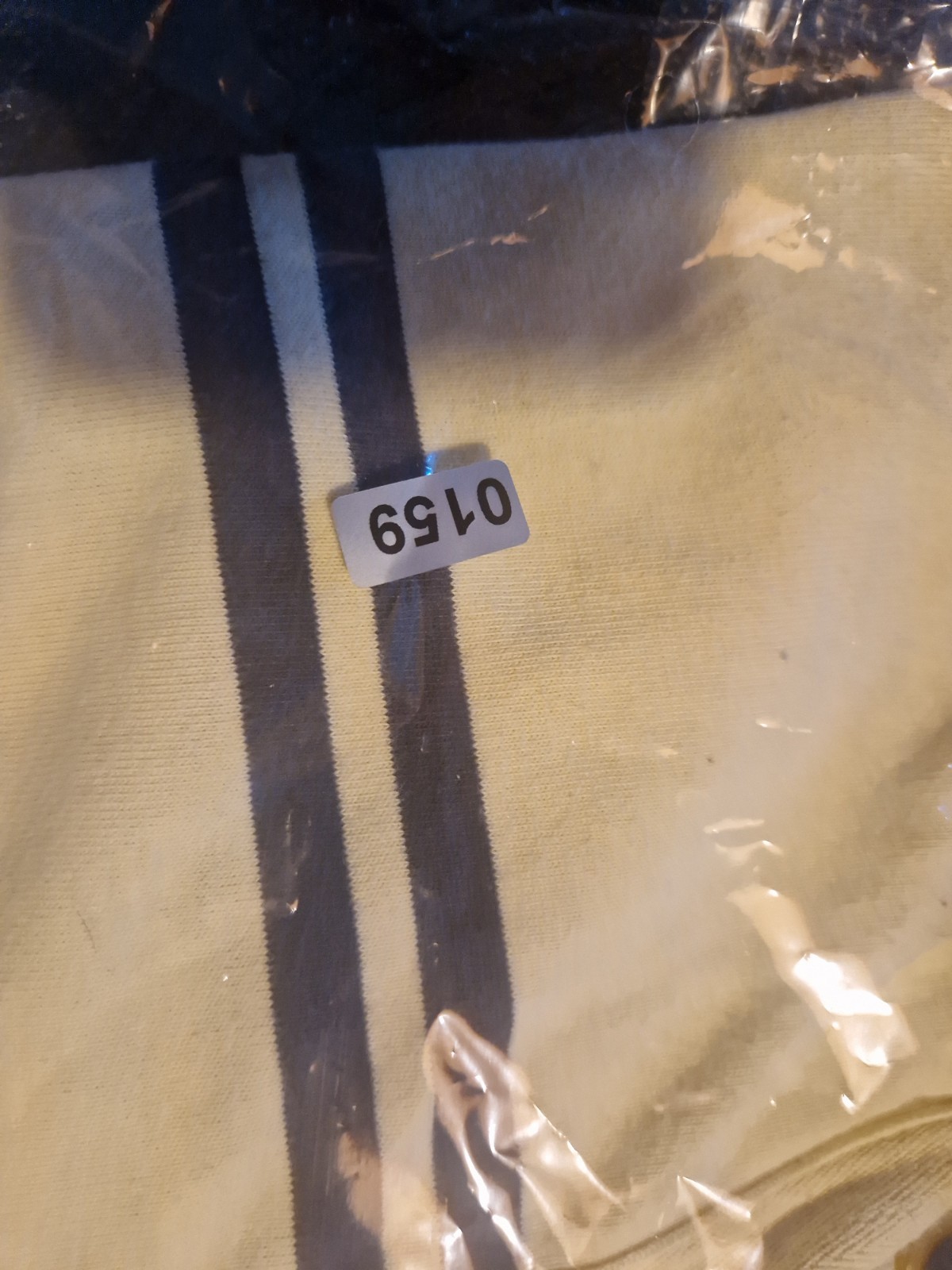 Cutter & Buck Golf Polo Shirt Mens Large Yellow Blue Stripes Cotton