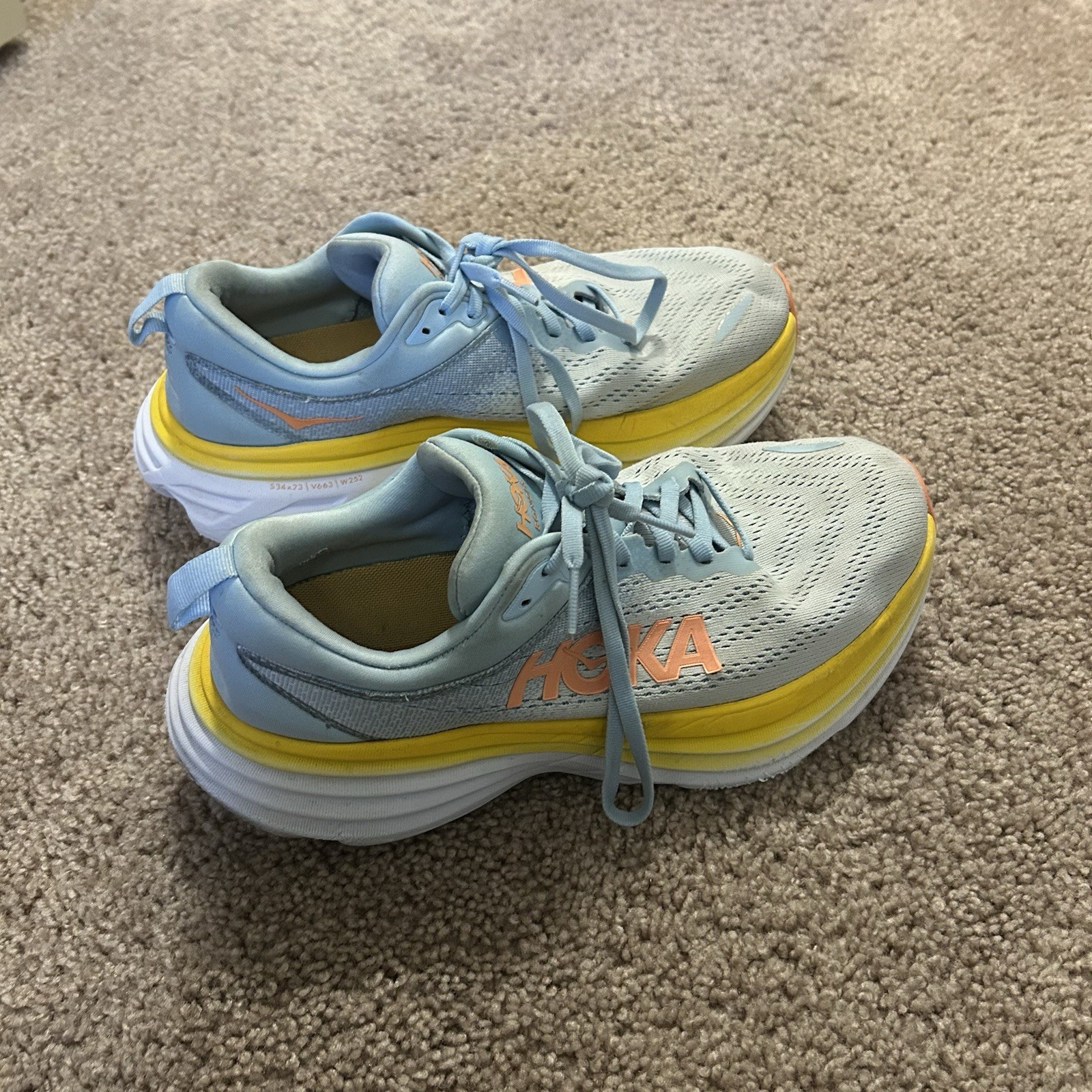 Hoka Bondi 8 Wide Women's Size 9 Summer Song/Country Air Light Blue Shoes thumbnail 6