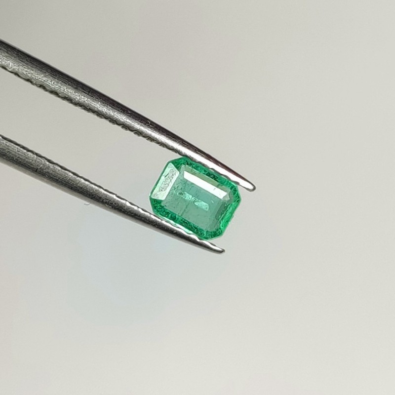 0.42 Ct Natural Zambian Emerald Good Luster Octagon  Cut - G- 155