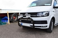 Bullbar Schwarz + Spots FüR Peugeot Expert 07 - 16 Edelstahl StoßFäNger Schutz