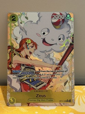 2025 One Piece Fist Of Divine Speed Zeus Alternate Art English OP11-106
