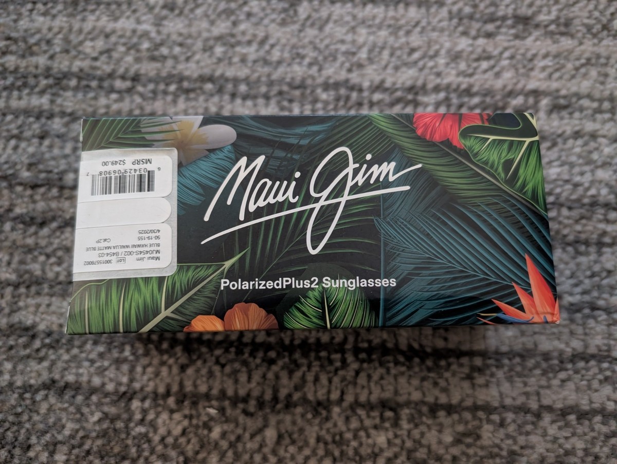 NEW Maui Jim Wailua Polarized Sunglasses Blue/Blue Hawaii 50 